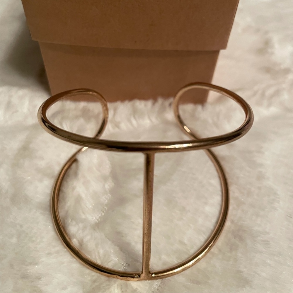 Emerald + Duv Gold Tone Cuff Bracelet NIB